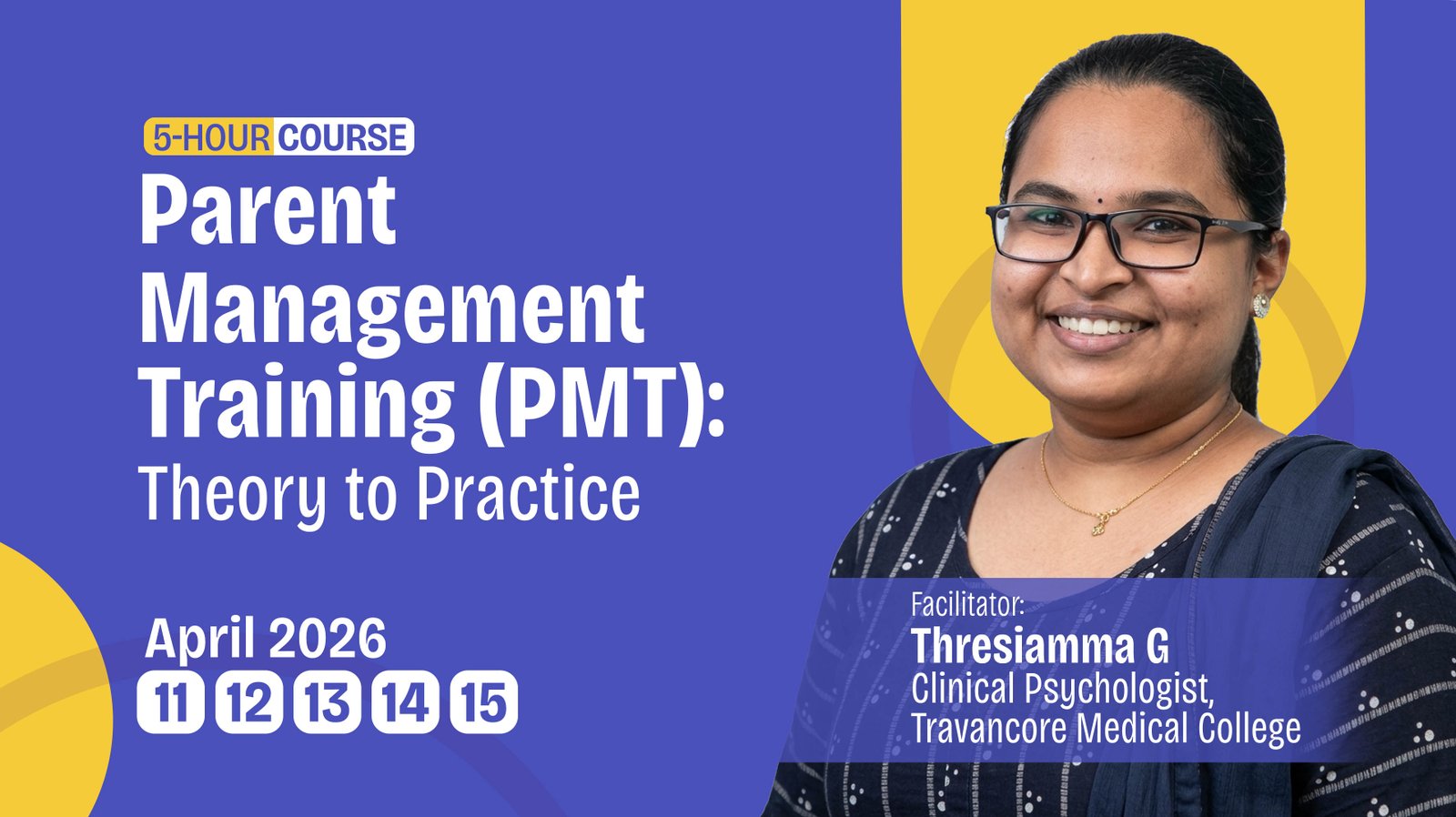 Course 8 - Parent Management  Training (PMT):  Theory to Practice