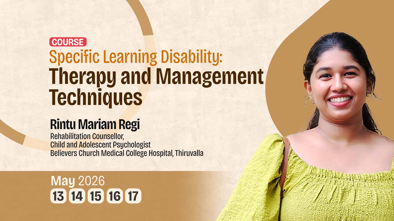 Course 13 - Specific Learning Disability: Therapy and Management Techniques