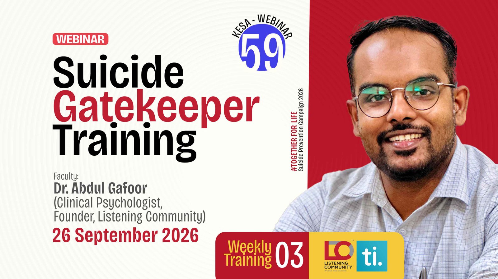KESA 59 - Suicide Gatekeeper Training